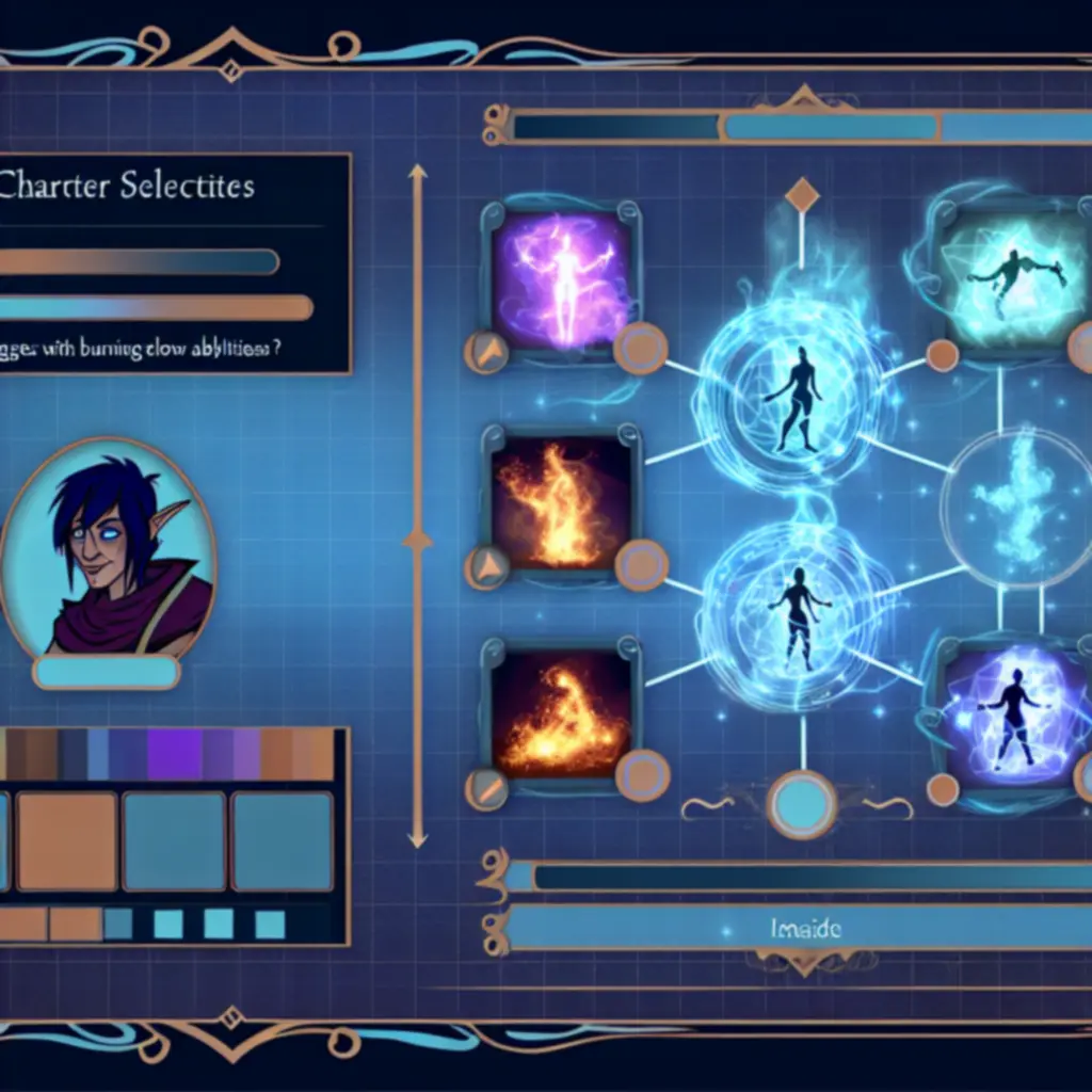 Ekran z wyborem umiejętności i synergii w Survival Fantasy – Roguelike PRO