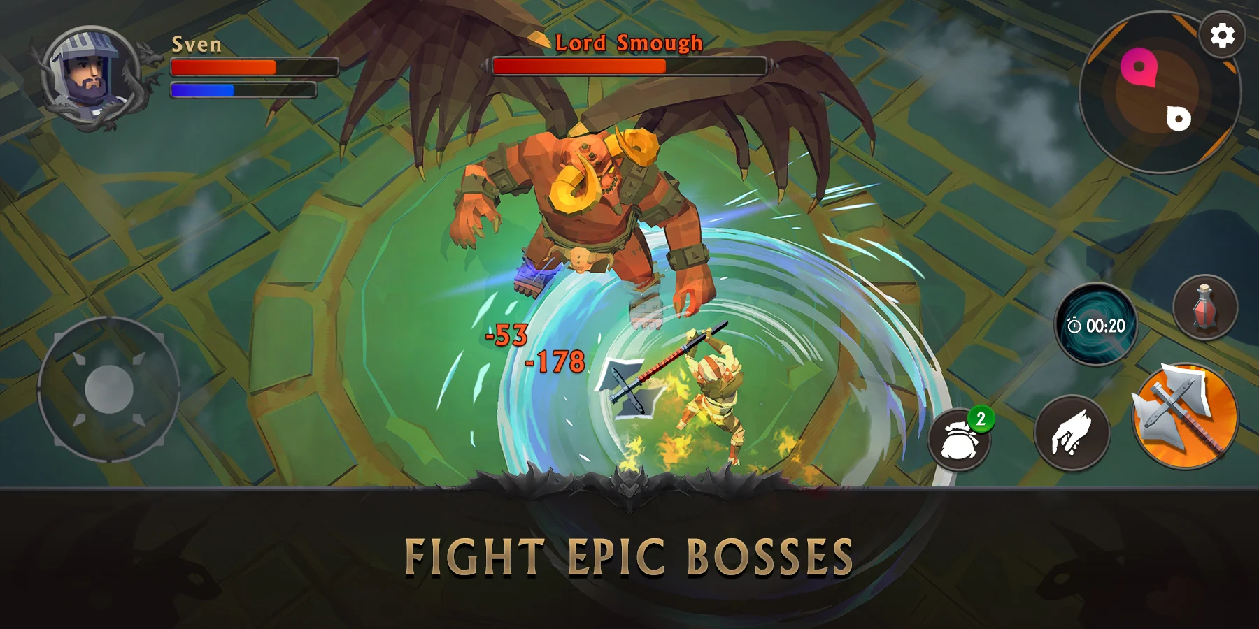 Intensywna walka w mrocznym lochu w Survival Fantasy – Roguelike PRO