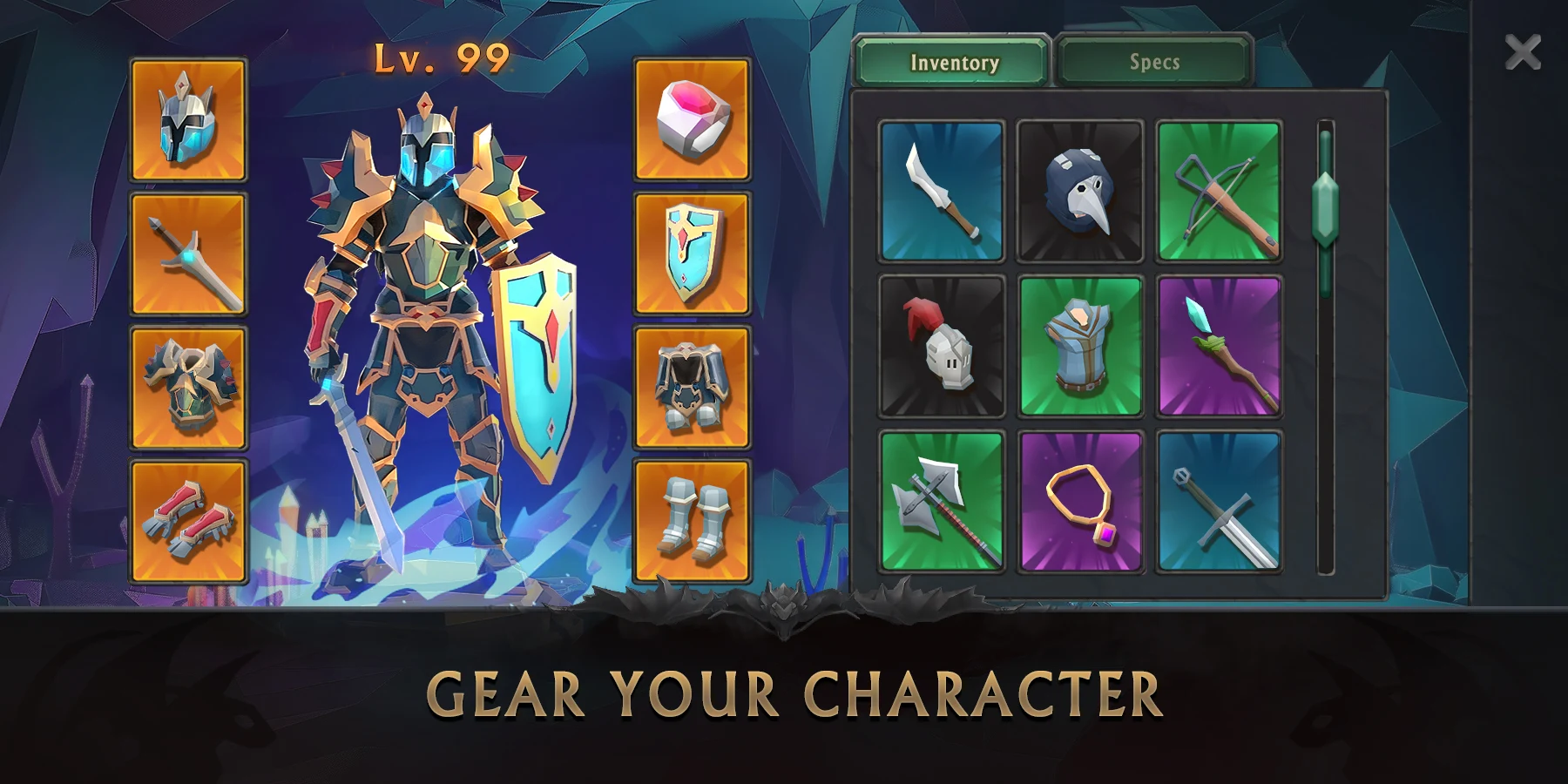 Ponure ruiny i mgła oświetlona pochodnią – świat gry Survival Fantasy